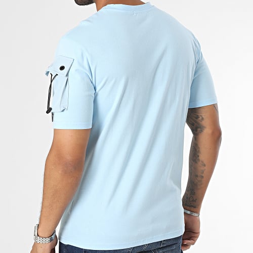 Tee Shirt A Poche Bleu Clair