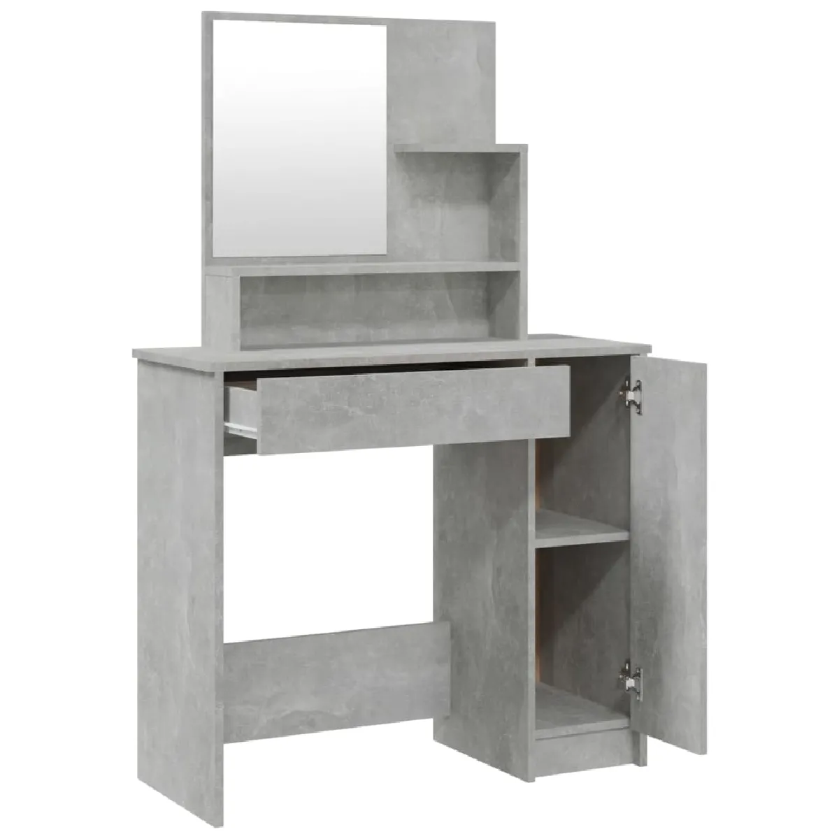 vidaXL Ensemble Coiffeuse - Gris Béton