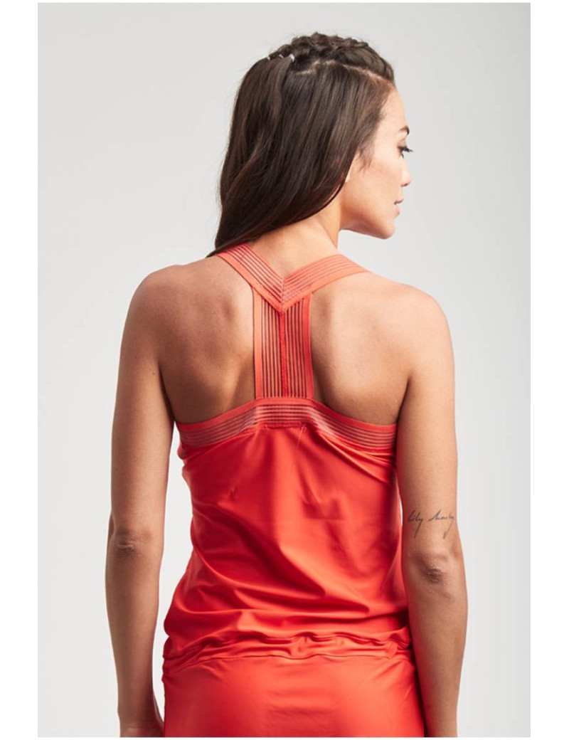 HBT ROBE COURTE THALIA ÉLASTIQUE CORAIL