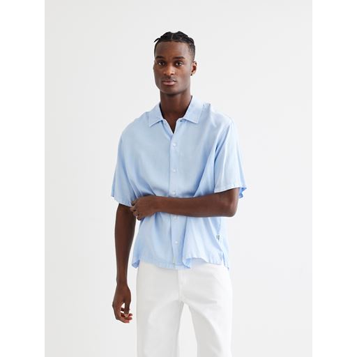 Woodbird Banks Tencel Skjorte, Light Blue, L