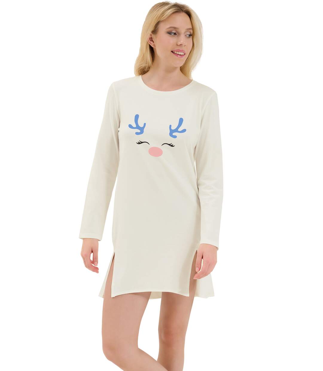 Chemise de nuit manches longues Holiday Lisca Cheek