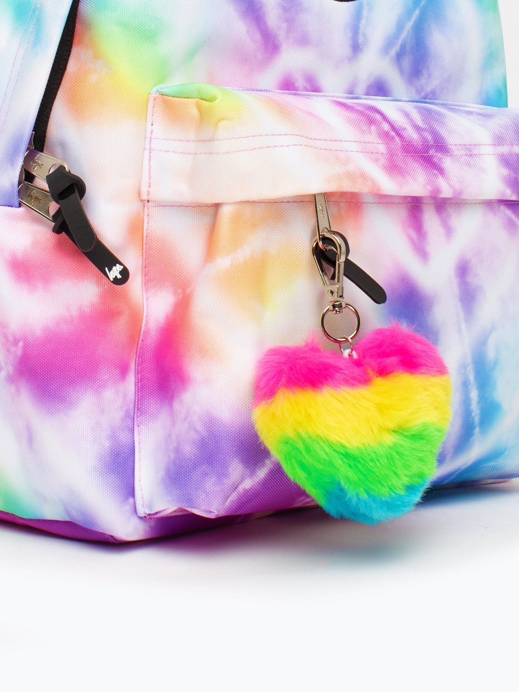 Hype. Girls Pink Rainbow Heart Tie Dye Iconic Backpack