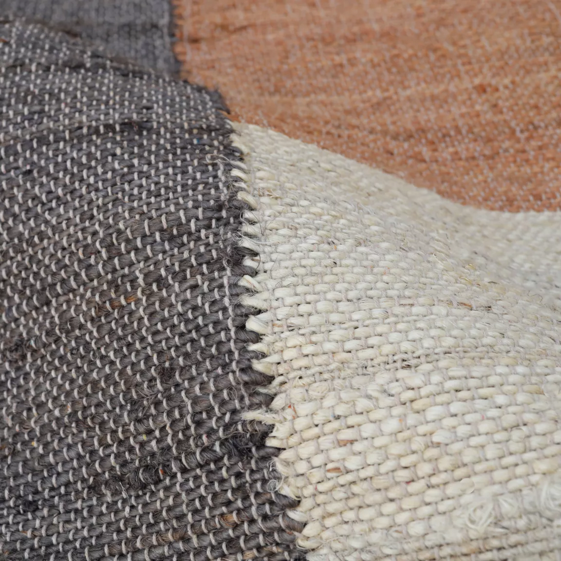 Tapis de salon rectangulaire jute et coton (140 x 200 cm) Freya Multicolore