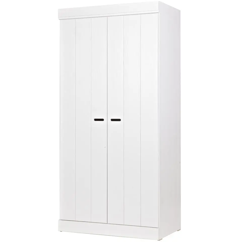 WOOOD Connect Kledingkast 2-Deurs - Grenen - Wit - 195x94x53