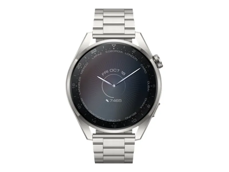 [OUTLET] - Huawei Watch 3 Pro - Elite Edition - 48 mm - sølv - smart ur med linkarmbånd - titanium - sølv - display 1.43
