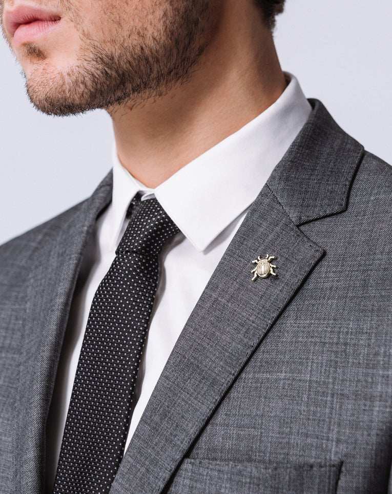 Costume faux uni gris mason