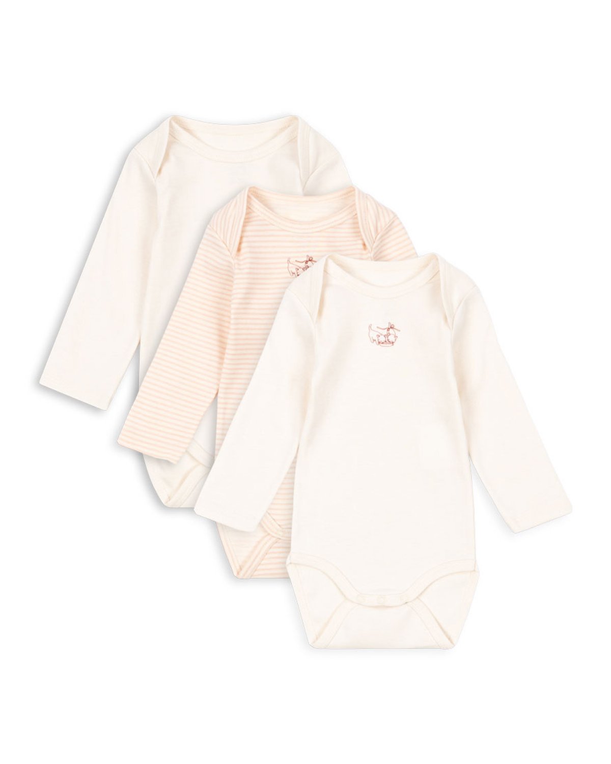 3pk. Body m/ Konvolutt Hals – 100% Øko Bomull | Fio Body – Gavepakke