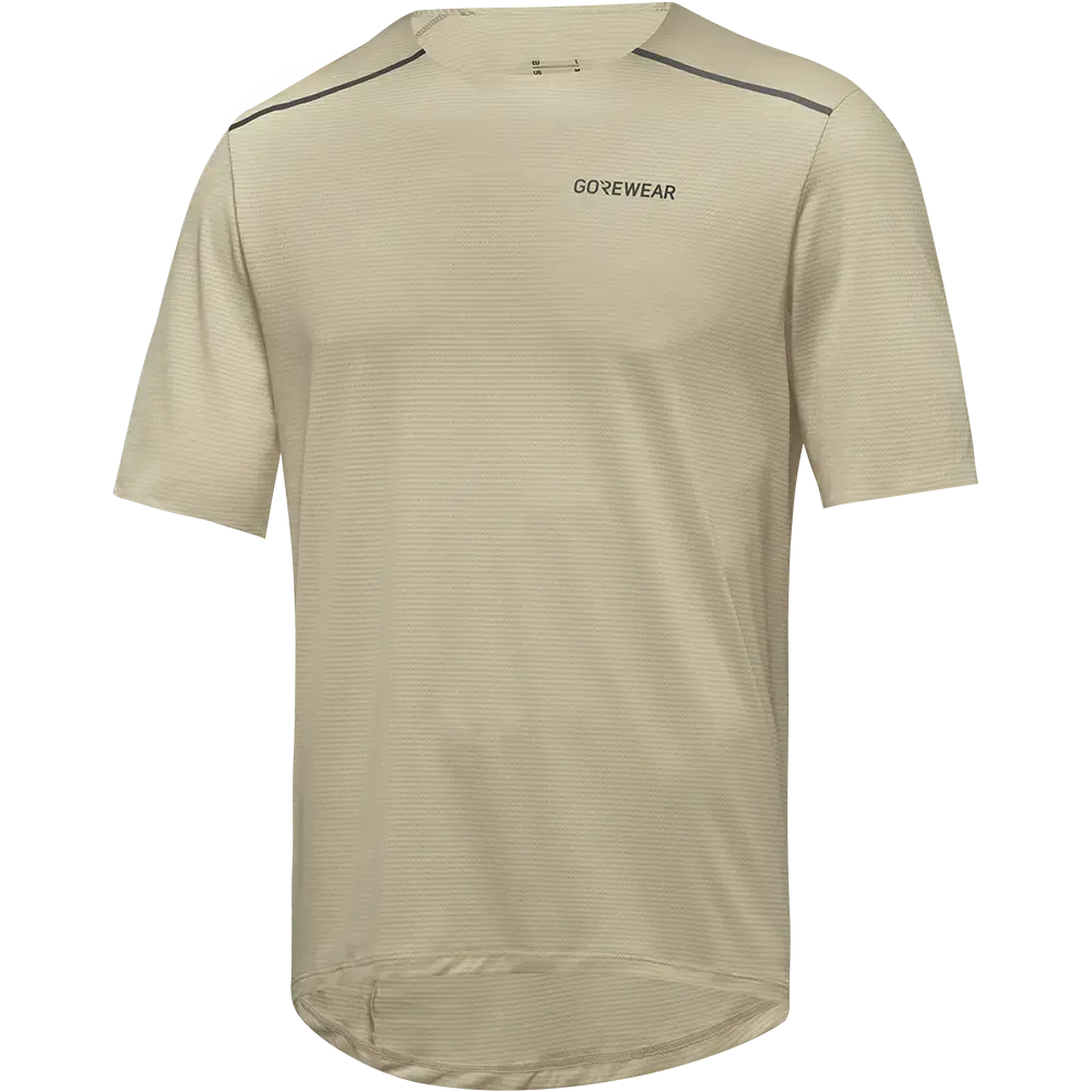 GORE Wear Contest 2.0 Hardloopshirt Korte Mouwen Beige Heren