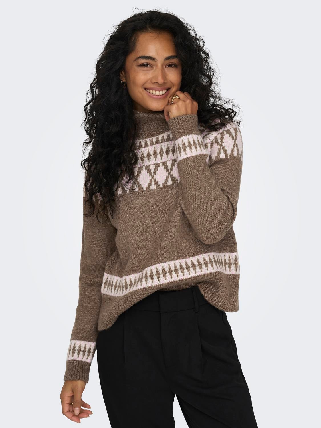 ONLMATHILDA Strickpullover Dark Earth
