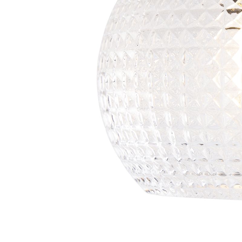 Art Deco plafondlamp messing met helder glas - Sphere