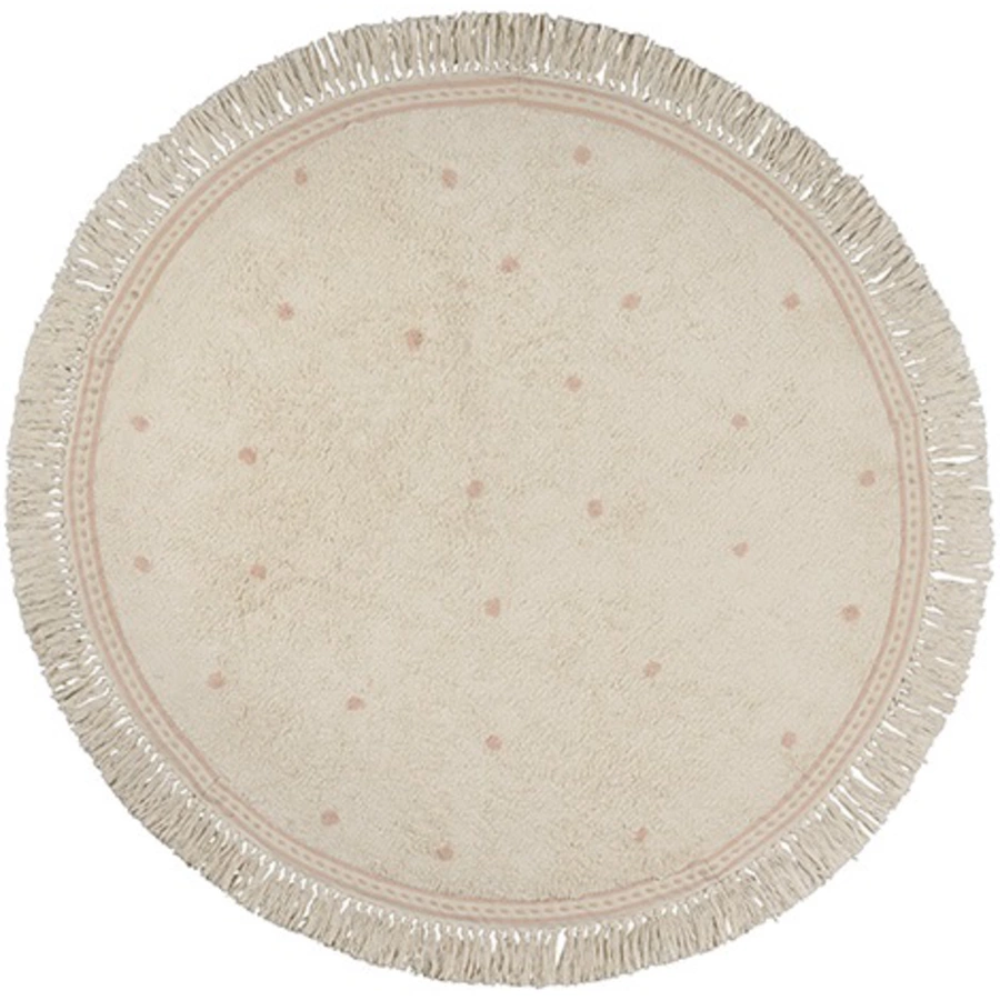 Tapis Petit Kinderteppich Emma dots pink Ø 130 cm