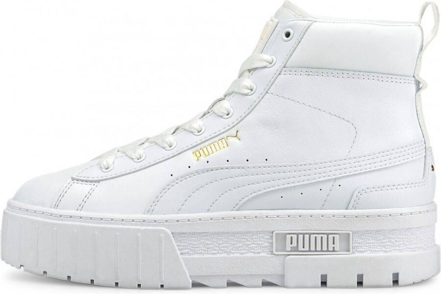 PUMA Mayze Mid Wn Hoge sneakers Leren Sneaker Dames Wit