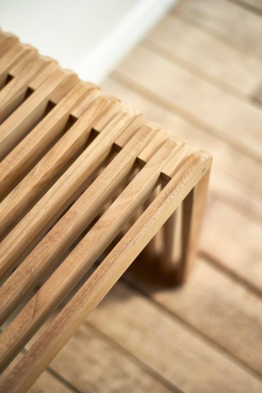 HKliving Slatted bankje eetbank 96 teak