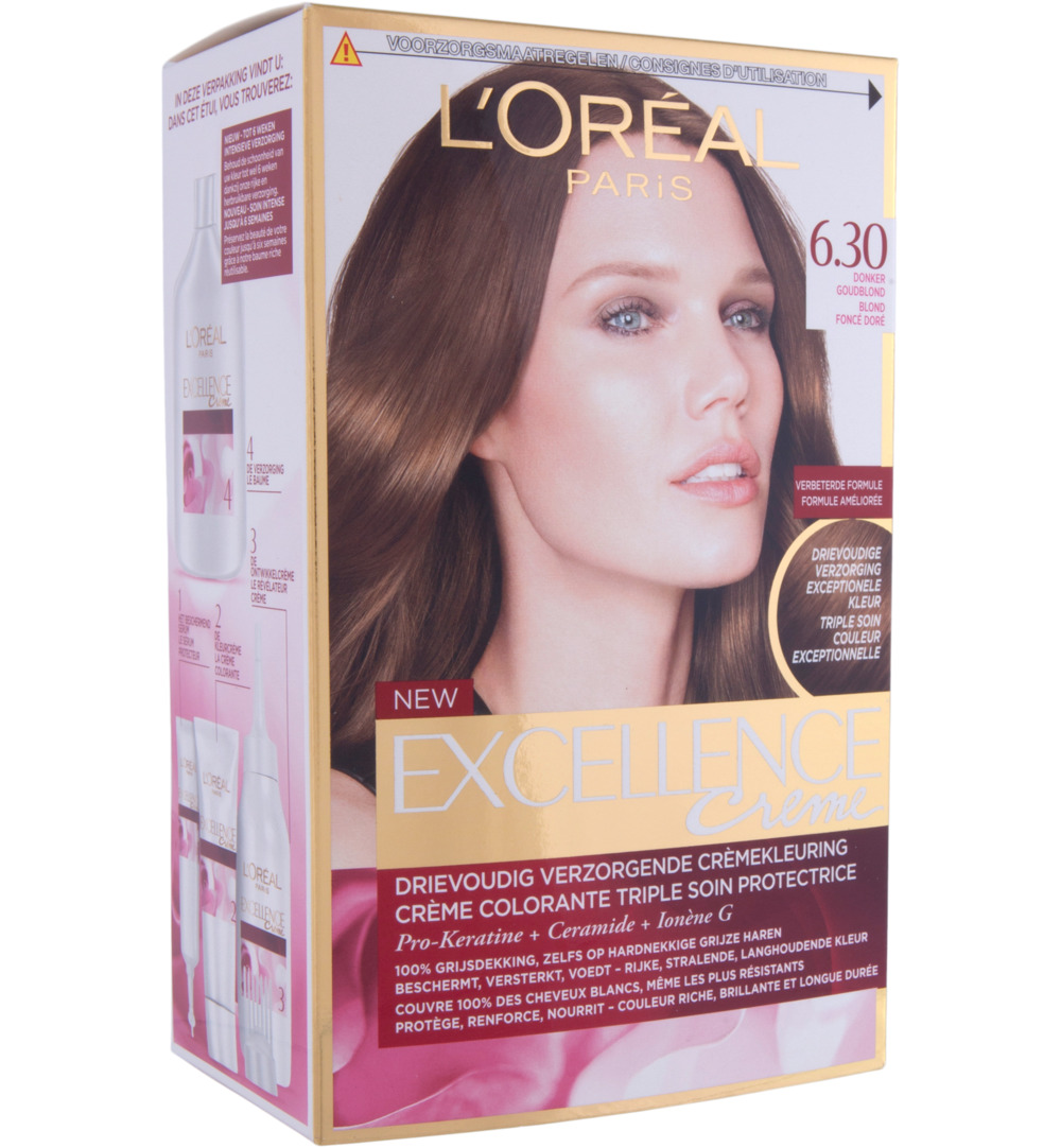 L’Oréal Excellence 6.3 Donker Goudblond (1 set)