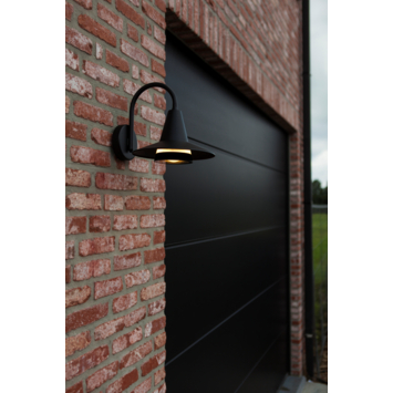 LUTEC wandlamp Swan zwart 25W