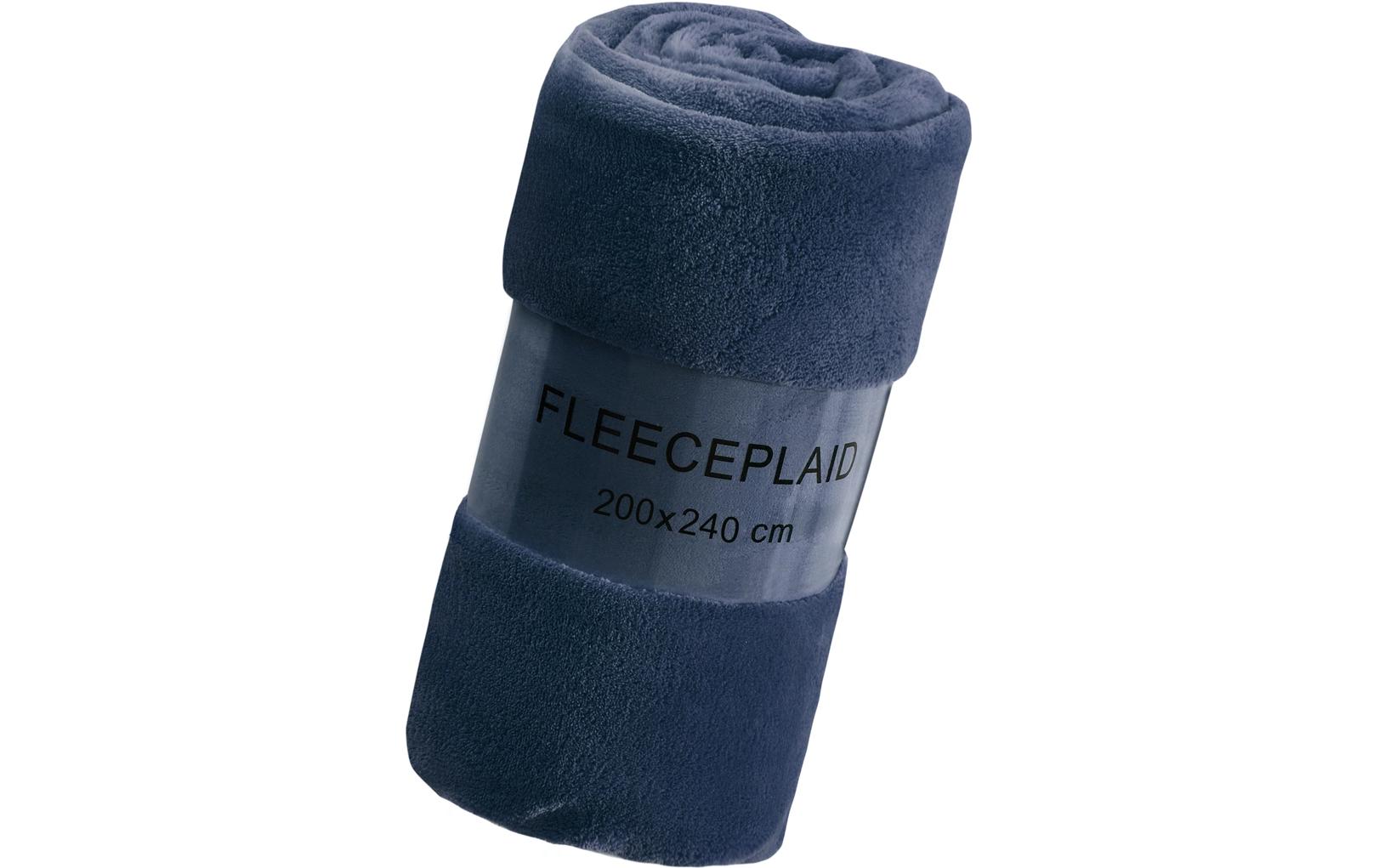 Decke Coral 200 x 240 cm, JeansFleecedecke, 100% Polyester
