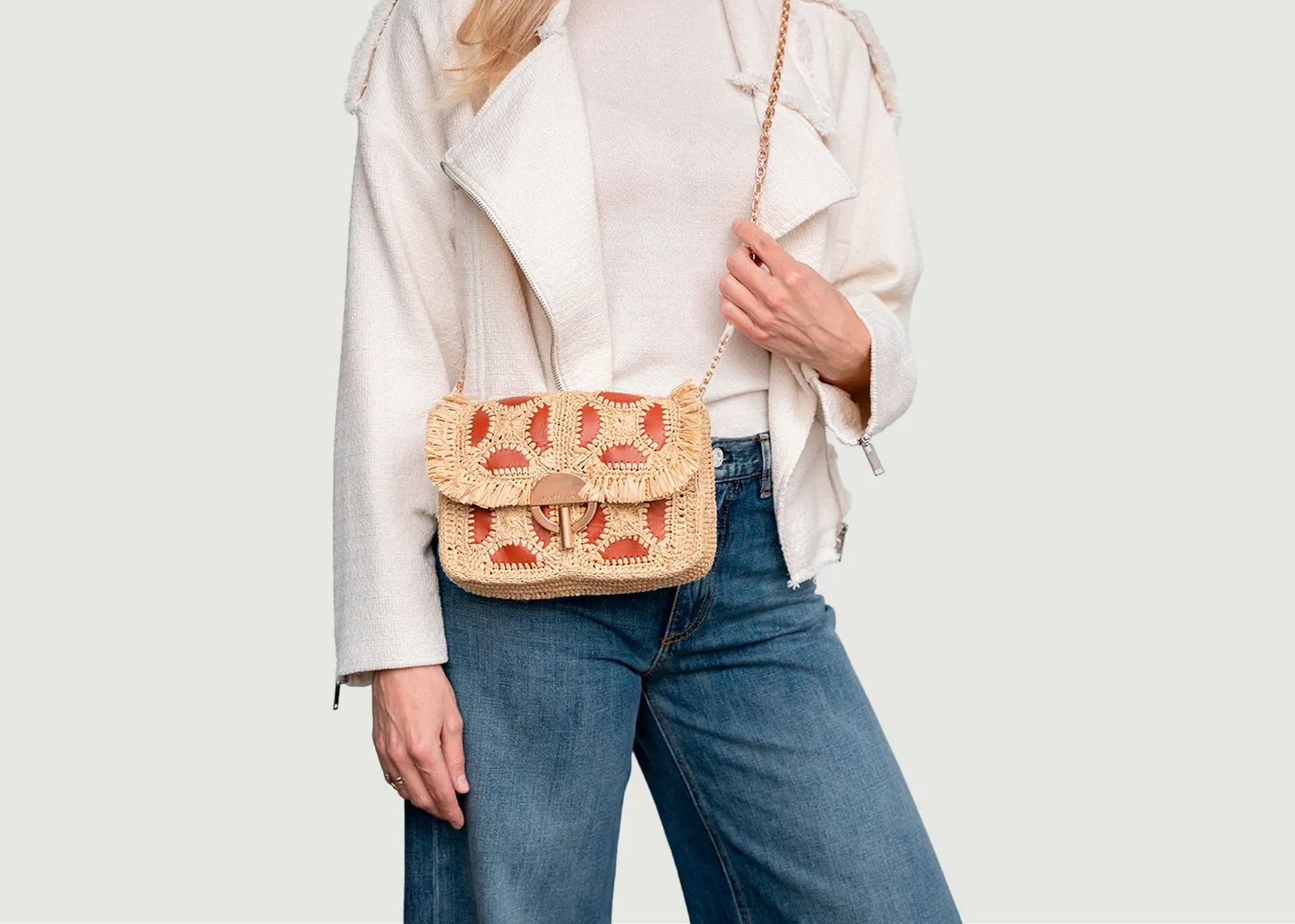 Sac Moon en raphia Vanessa Bruno