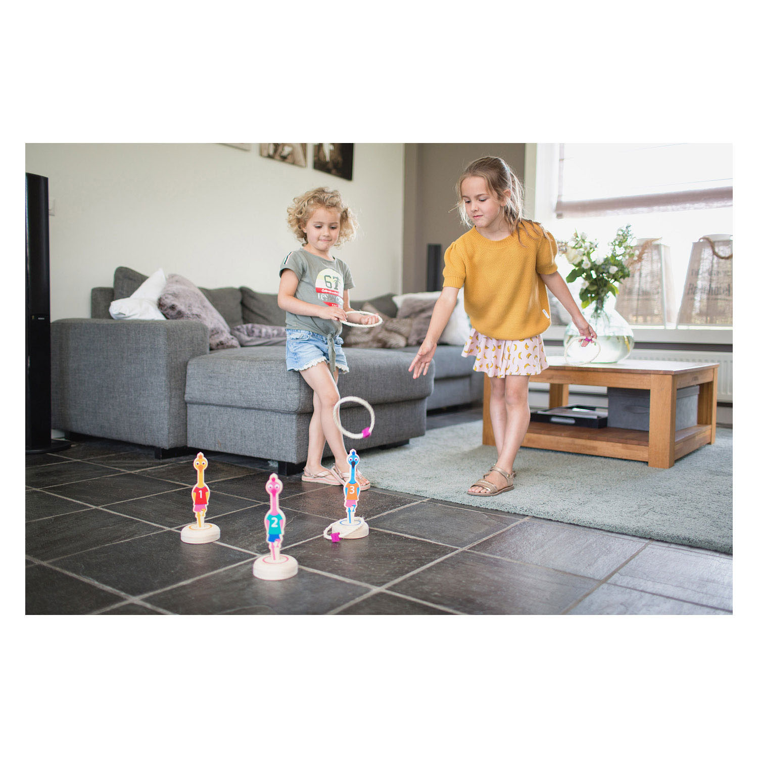 BS Toys Ringwerpen Vogels Hout- Werpspel