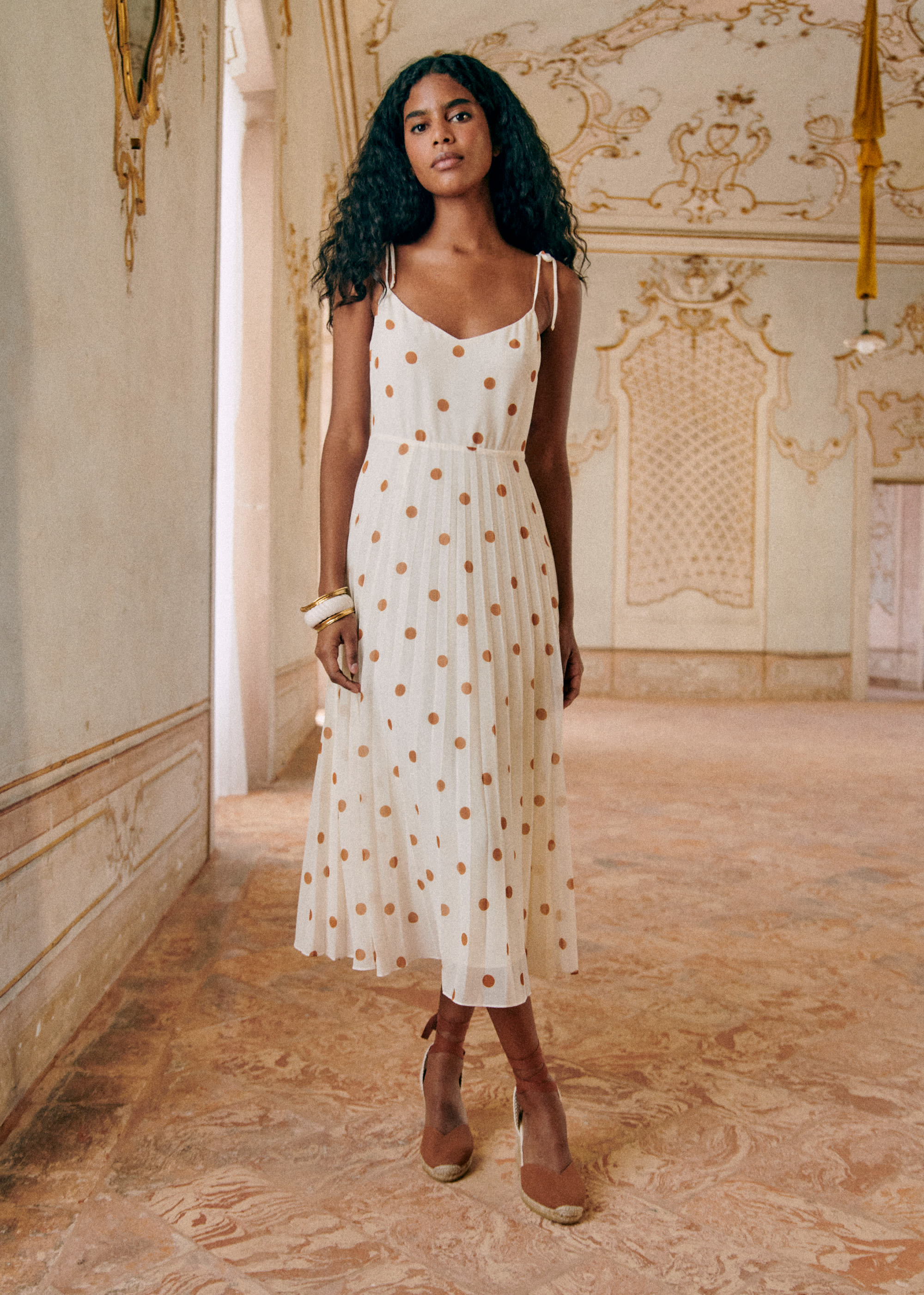Robe Nissa - Pois Moka Fond Ecru - E-SHOP/ROBES 5905195