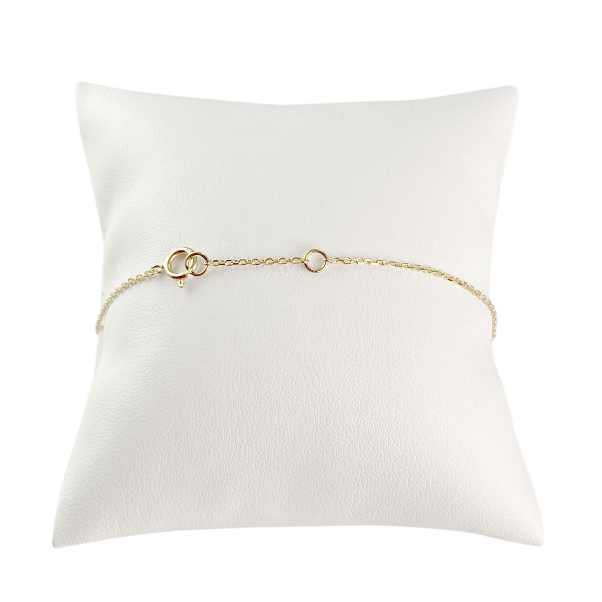 Bracelet d'occasion or 750 jaune rubis diamants 18 cm