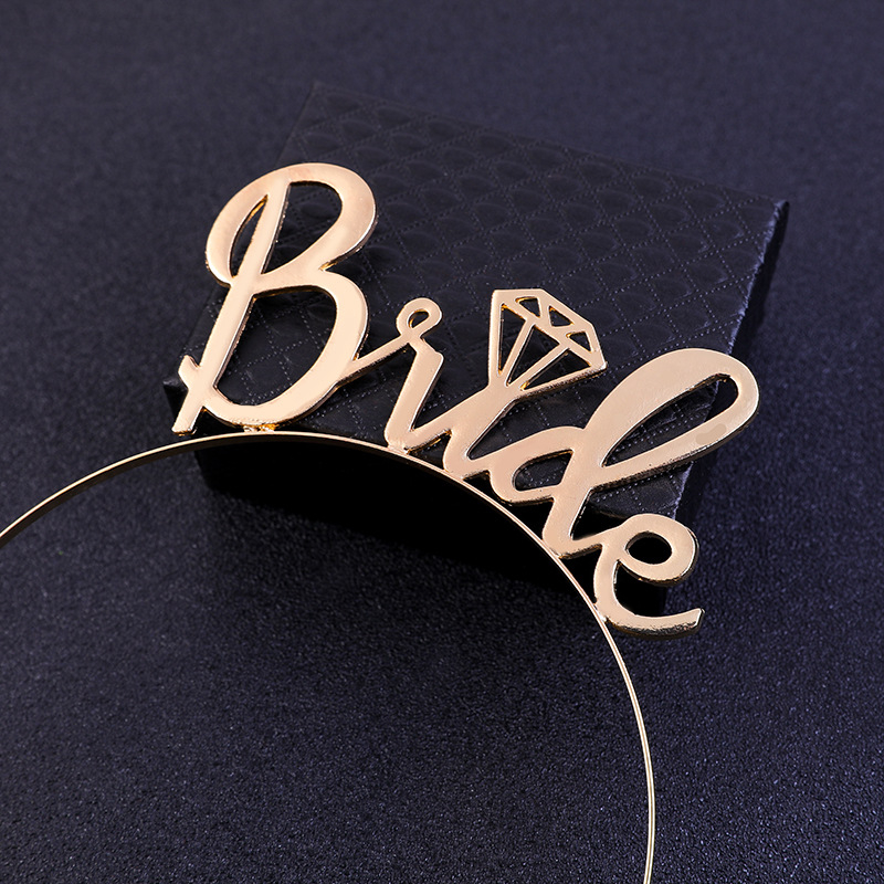 Party Haarreif Bride für Junggesellinnenabschied - Gold