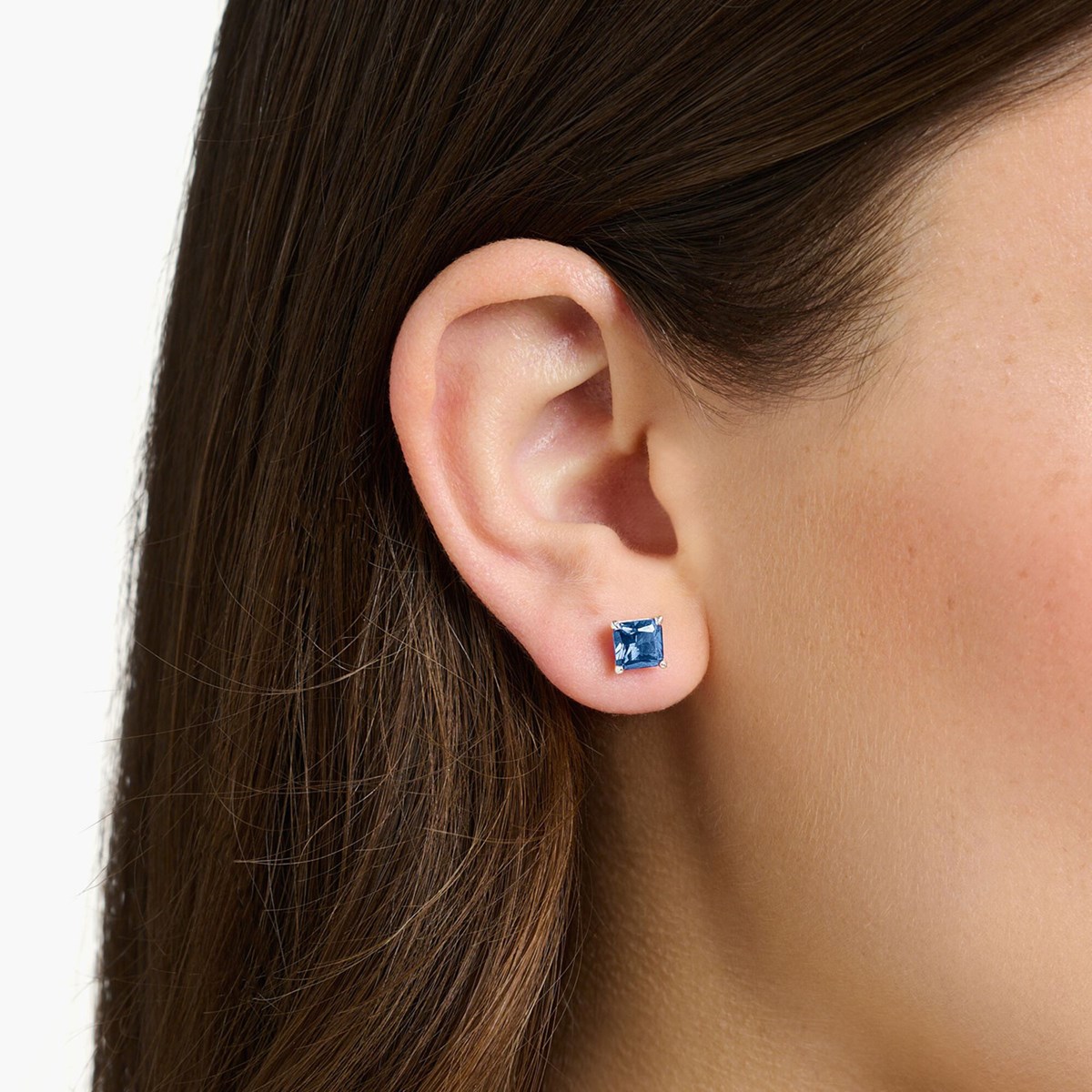 Boucles d'oreilles Thomas Sabo argent oxyde bleu