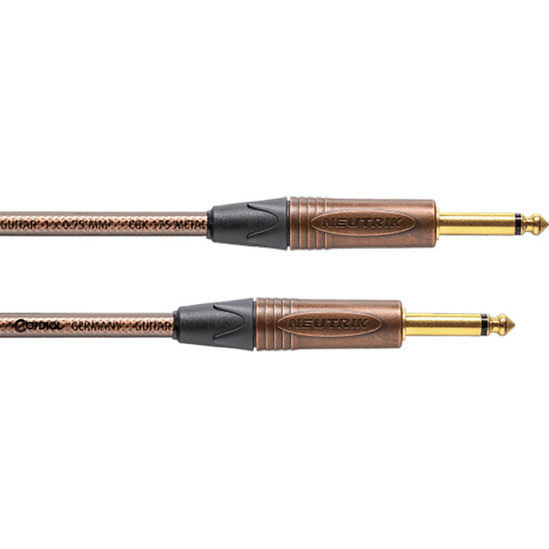 Cordial CSI6PP-METAL ENCORE 6.3 TS jack - 6.3 TS jack recht instrumentkabel 6m