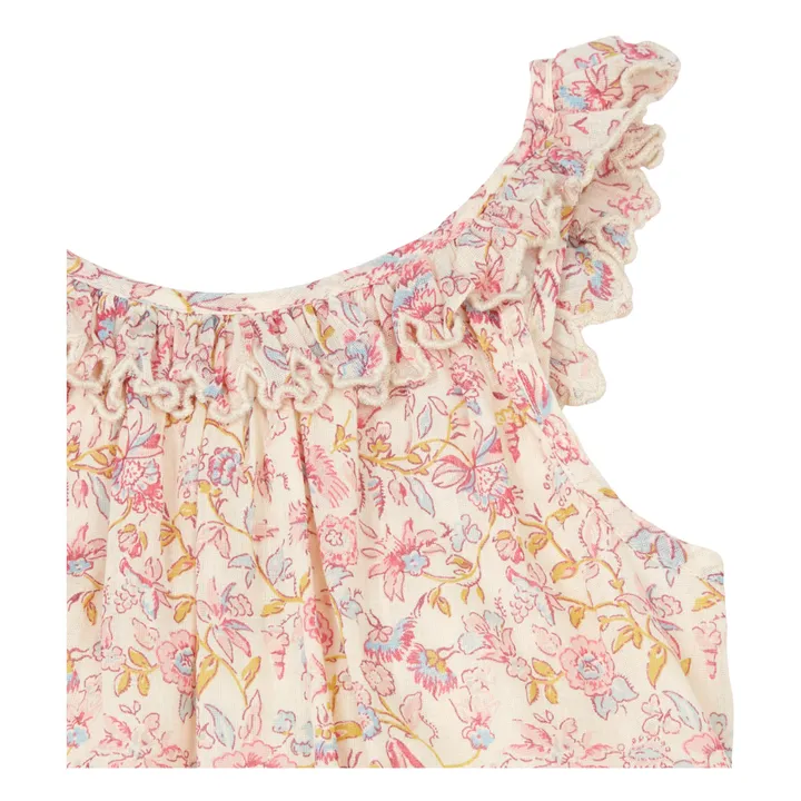Louise Misha Top Coton Bio Fleurs Zelie | Ecru