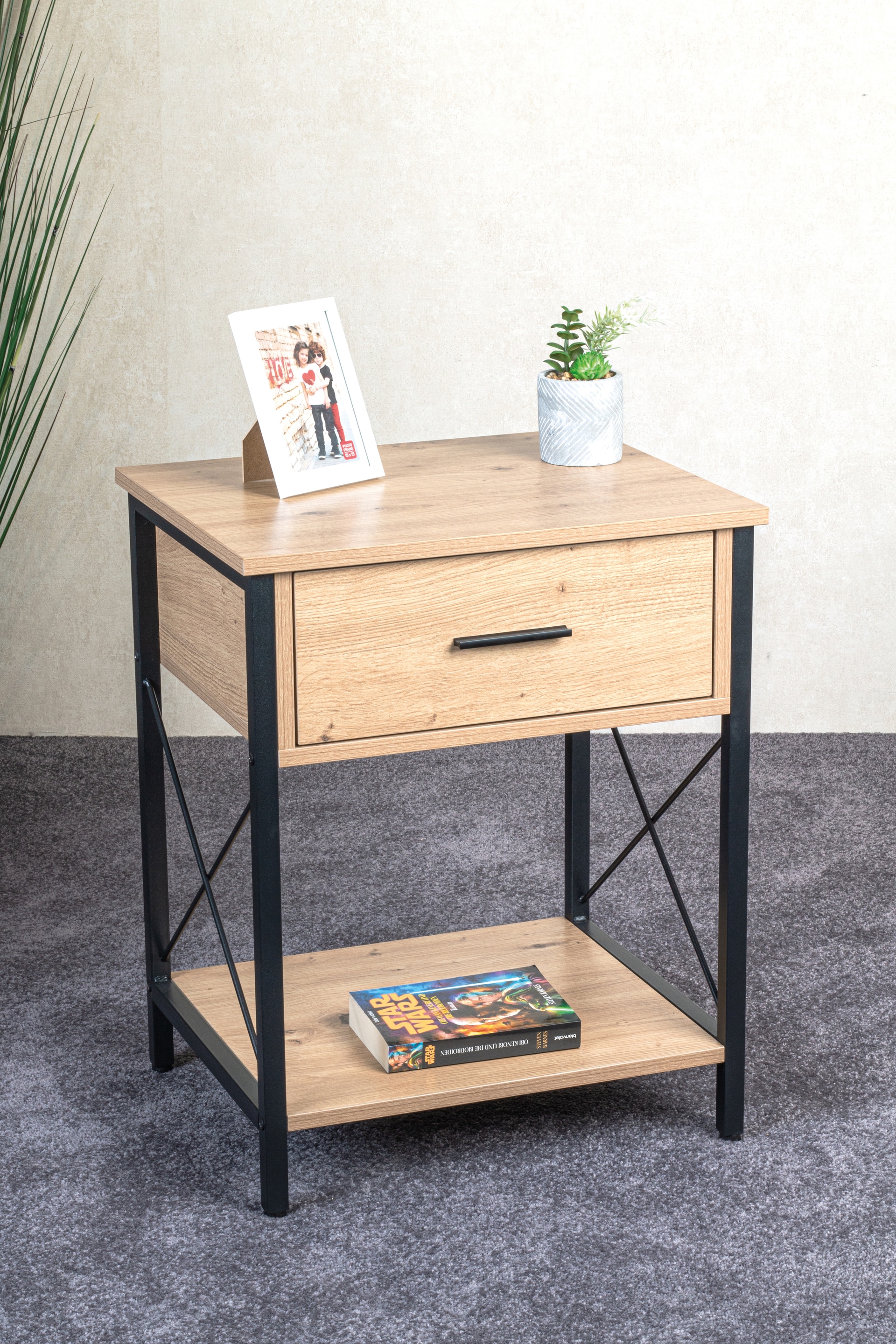 Konsole 45 x 40 cm braun/schwarz