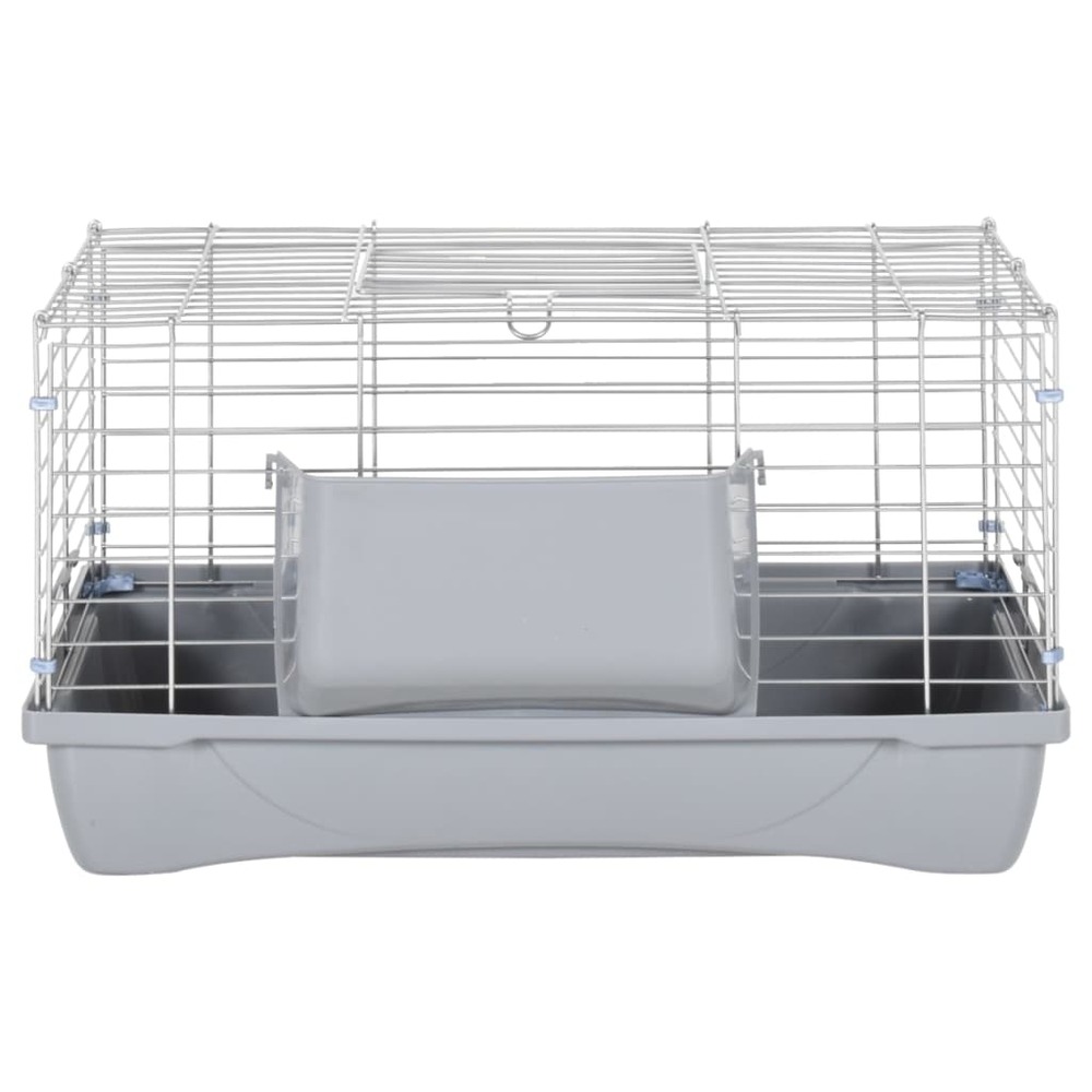 Cage pour petits animaux gris 58x32x31 cm pp et métal