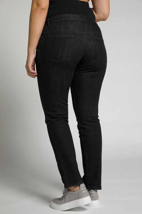 Bellieva-Jeans Sammy, Jerseyeinsatz, breiter Bund, GOTS, Biobaumwolle
