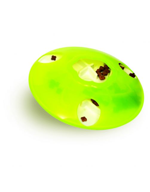 Catit Play Treat Spinner - Kattenspeelgoed - 19.5 x 19.5 x 5.8 cm Wit Groen