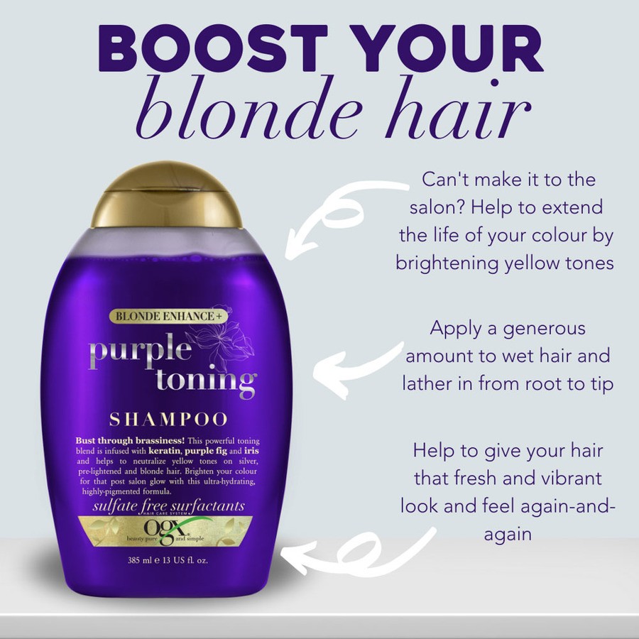 Ogx Purple Toning Shampoo 385ml