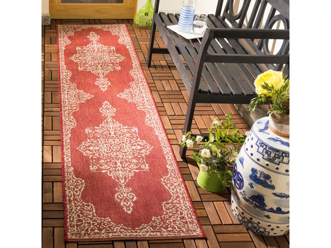 Tapis Red & Creme 61 X 244 cm - Tropea