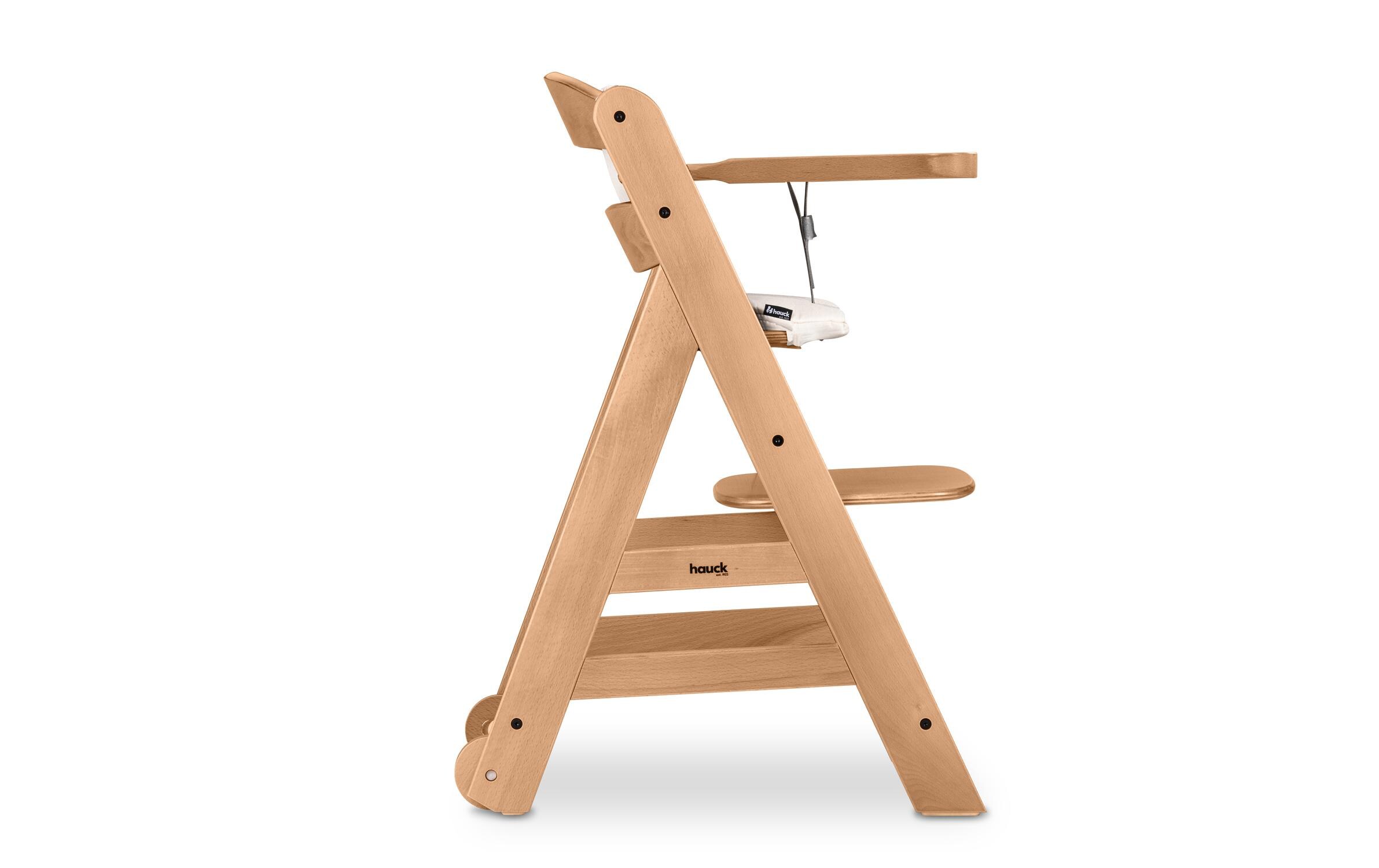 Treppenhochstuhl Beta+ Natural<br>Kippsicheres und mitwachsendes Holzhochstuhlset