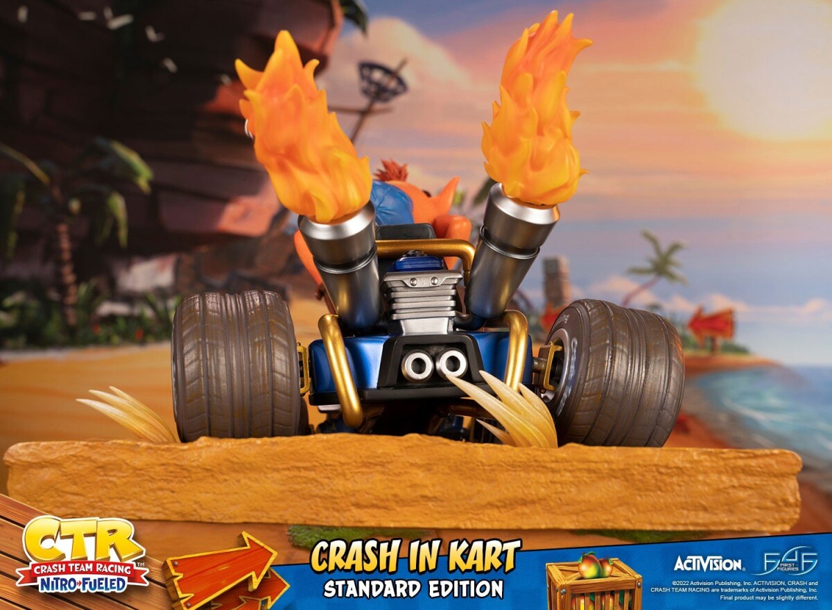 Crash Team Racing Nitro-Fueled - Crash In Kart - Crash Bandicoot - Resin Figur - 29 CM