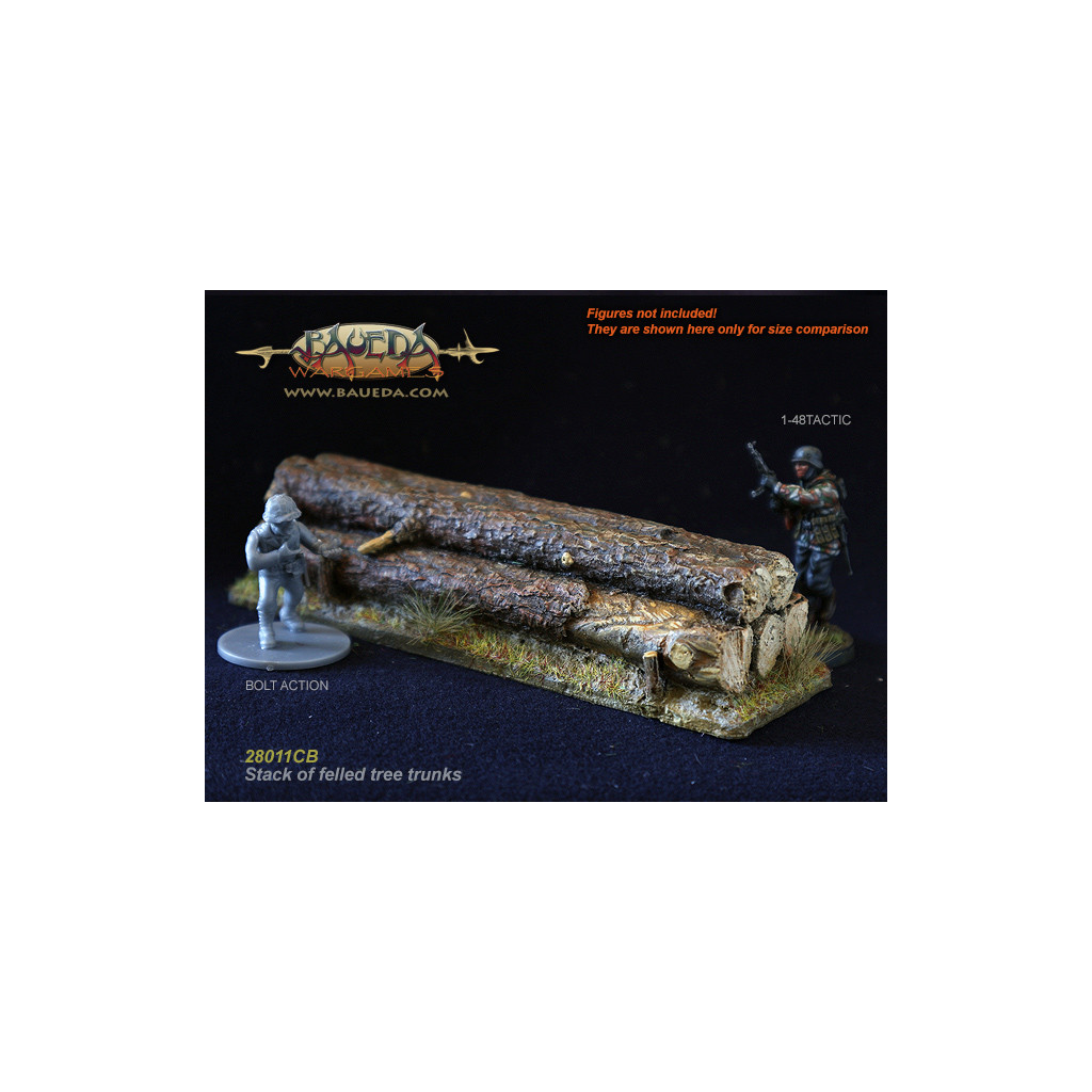 28mm Stack of felled tree trunks