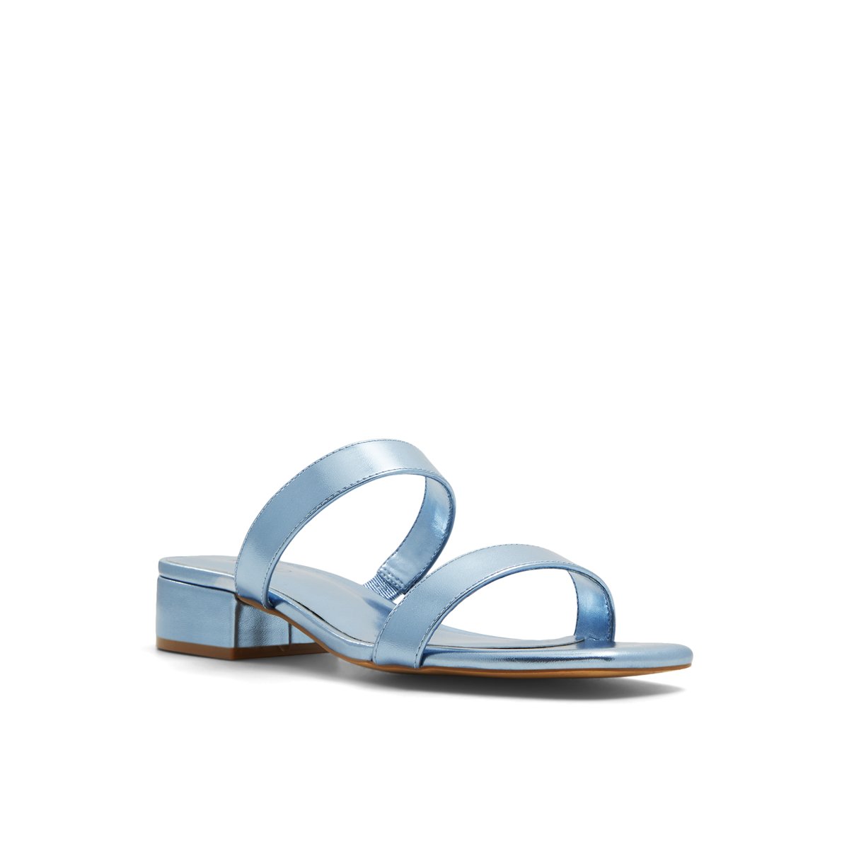 K STUDIO-Withe-Mules Sandales - Talon bloc - Bleu