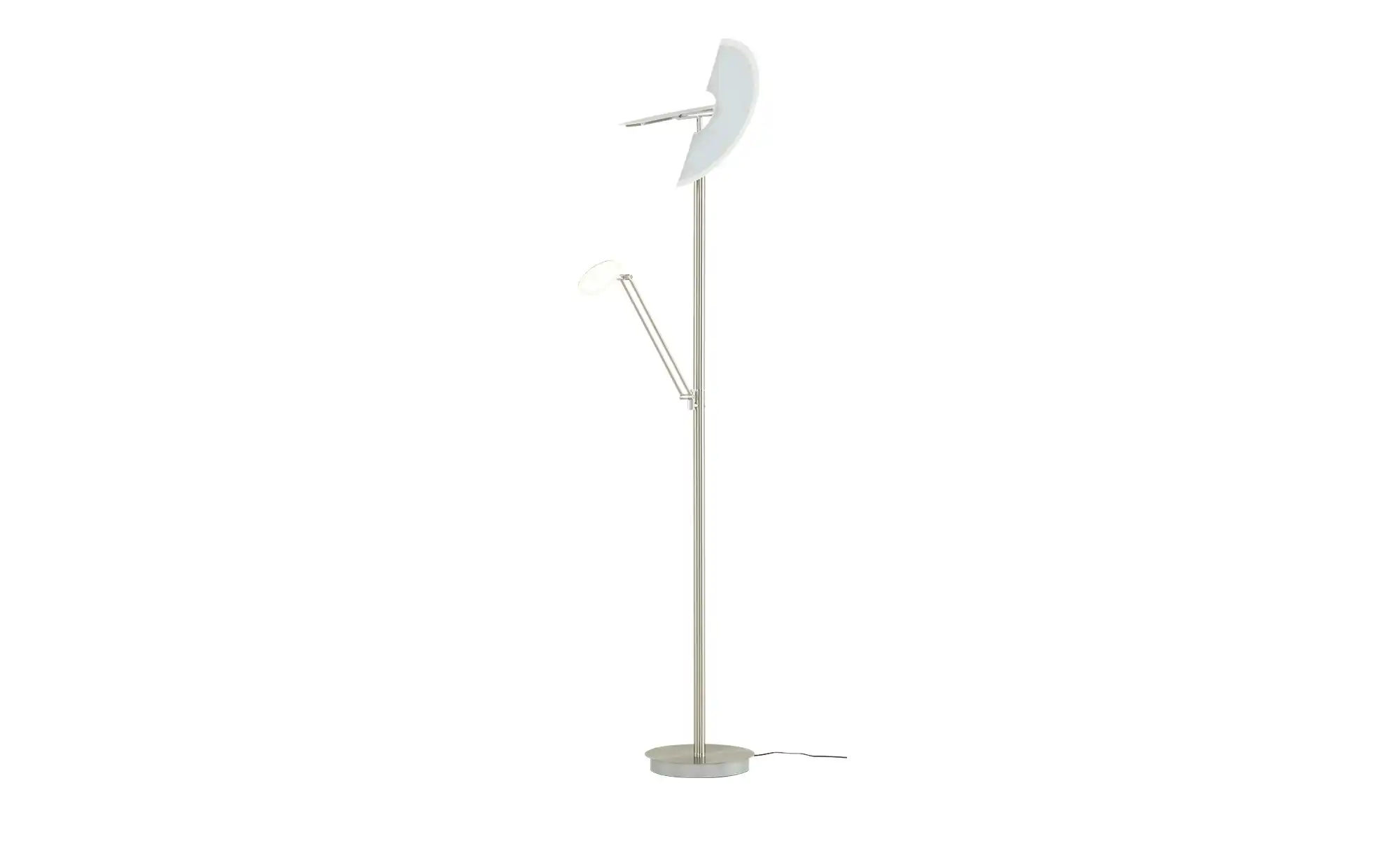 Meisterleuchten LED-Deckenfluter, 3-flammig, Nickel-matt/ chrom