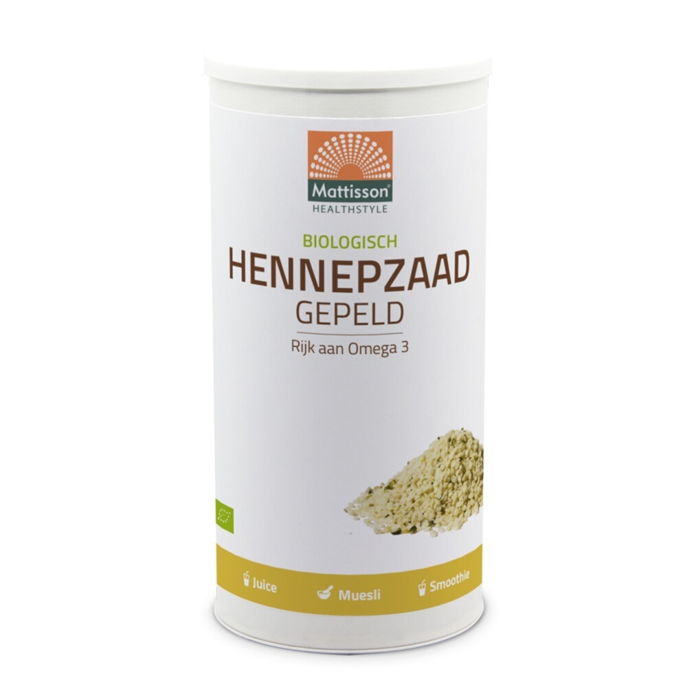 6x Mattisson Hennepzaad Gepeld Biologisch800 gr