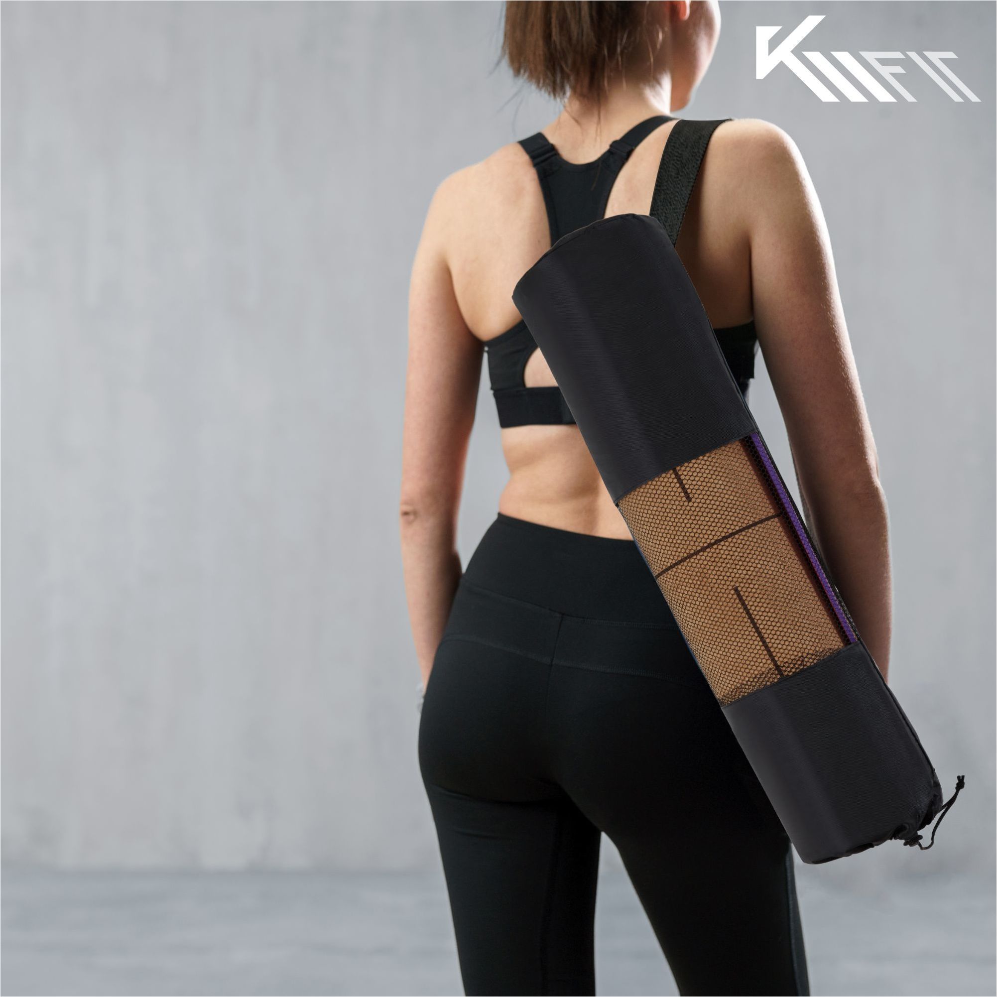 KM-Fit Tpe Yogamatte 183 x 61 cm Lila