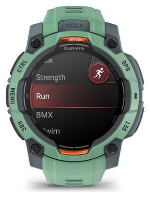 Montre GPS Garmin Instinct 3 AMOLED - 45 mm Vert Neotropic avec Bracelet en Silicone Vert Neotropic