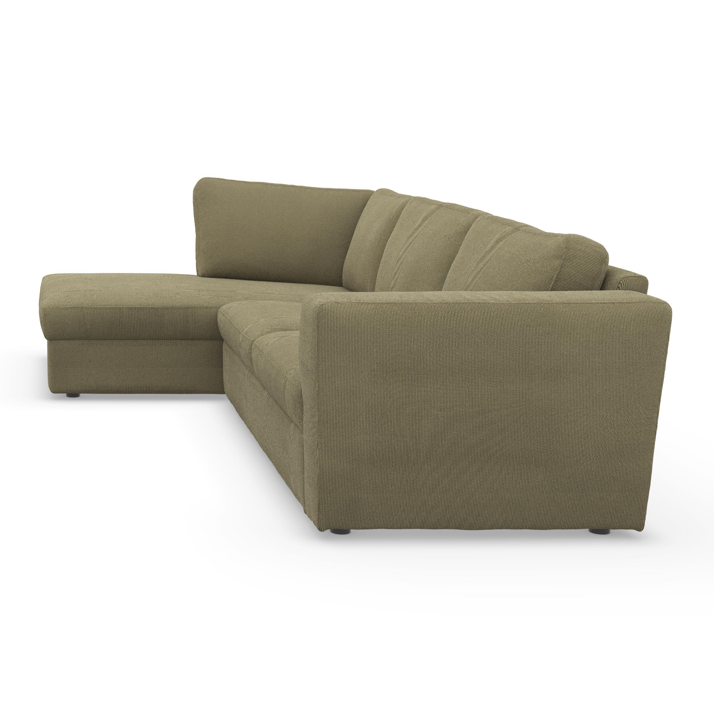Lean venstrevendt sofa med chaiselong