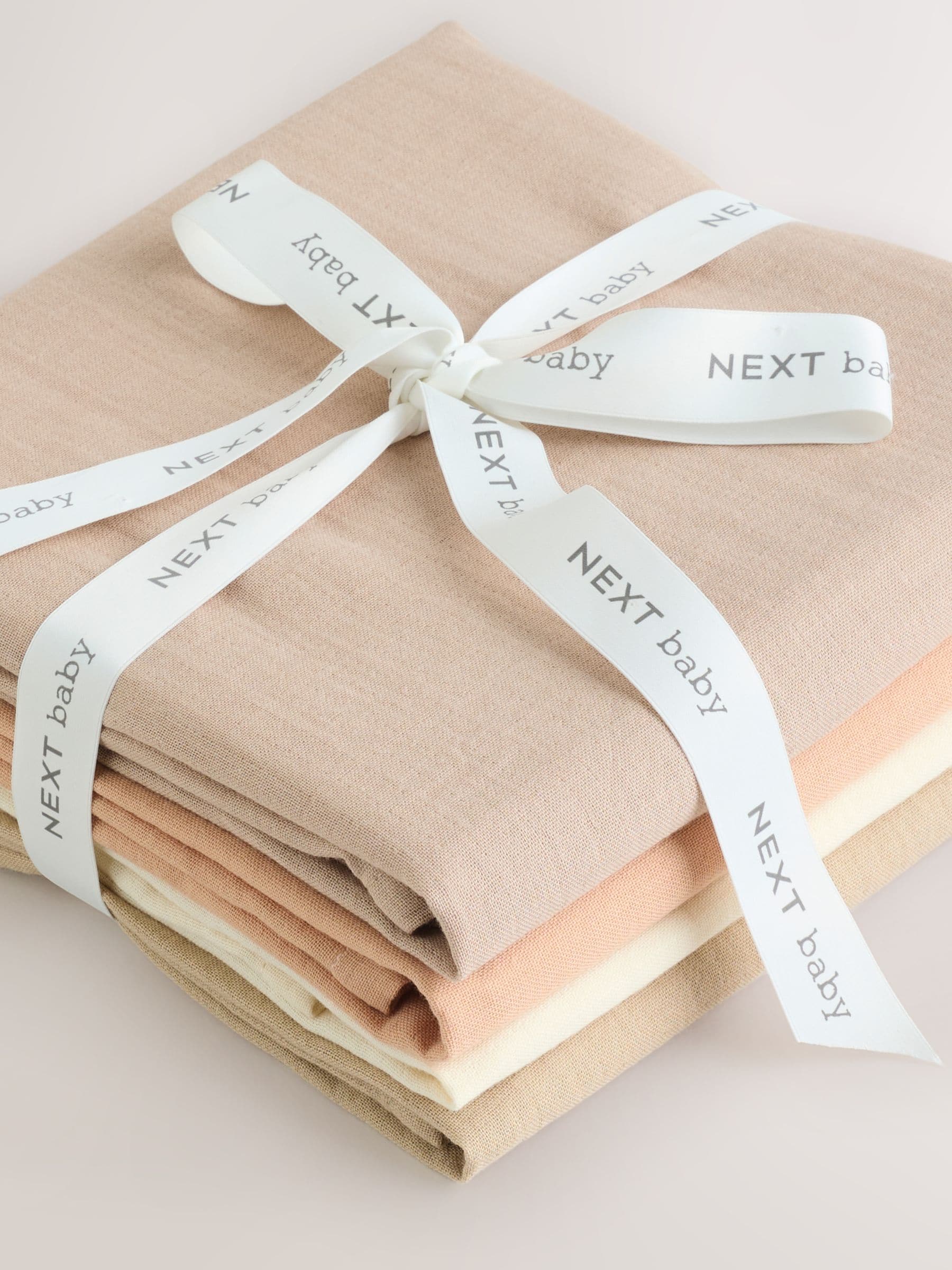 Neutraal - Set van 4 mousseline babydoekjes