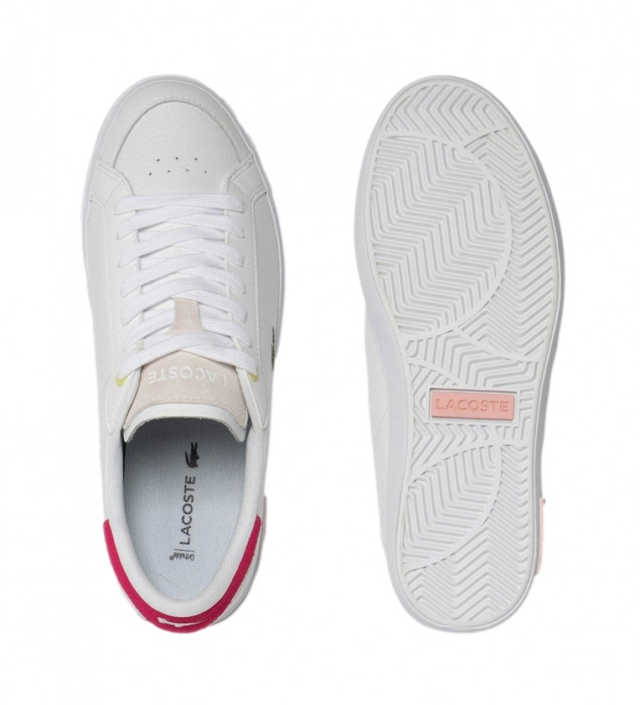 Tênis Lacoste Powercourt de couro, branco