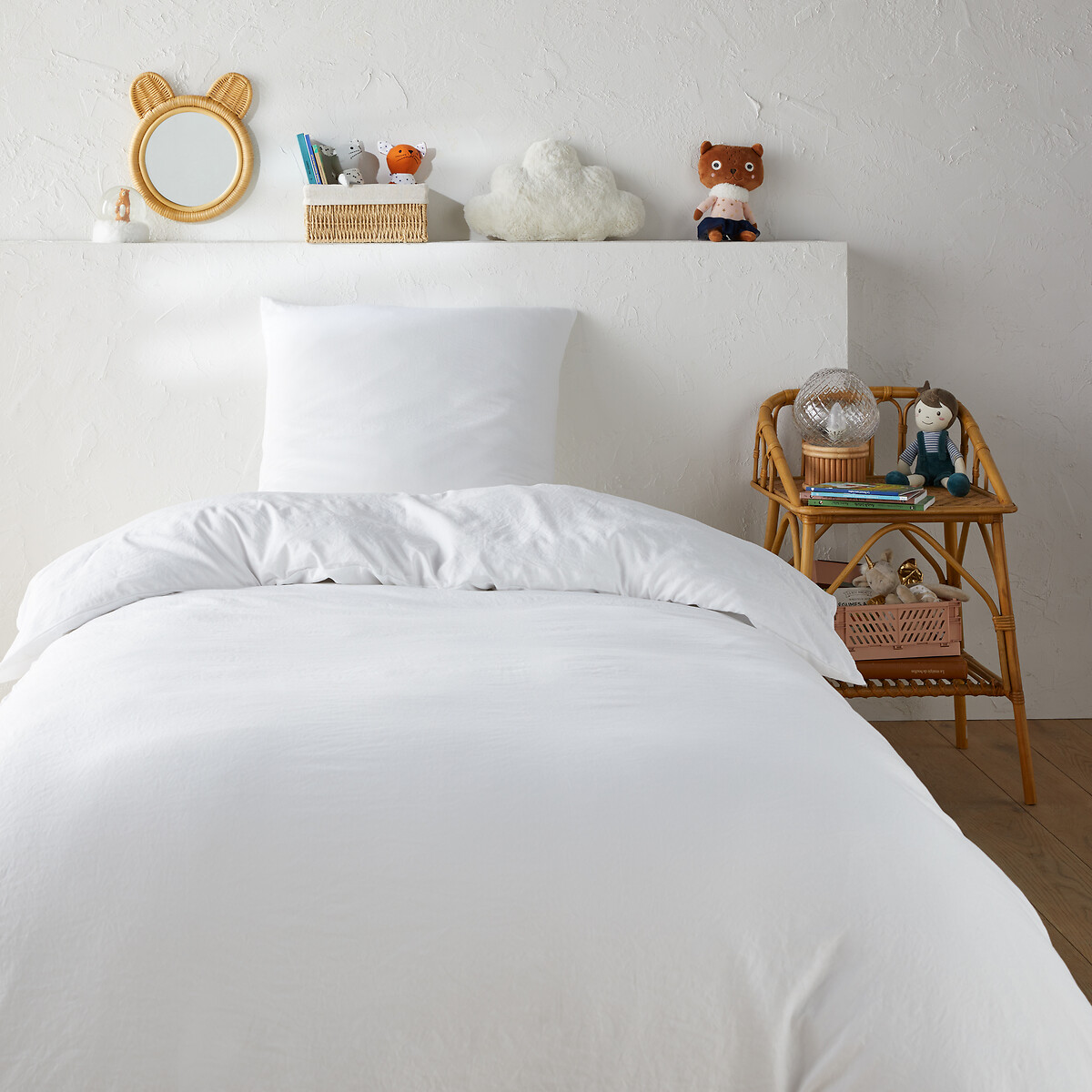 LA REDOUTE INTERIEURS<br>Conjunto de cama infantil, microfibra reciclada e lavada