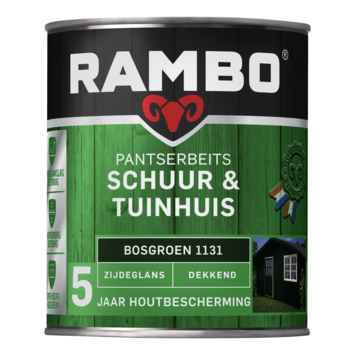 Rambo Pantserbeits Schuur & Tuinhuis zijdeglans dekkend bosgroen 750 ml