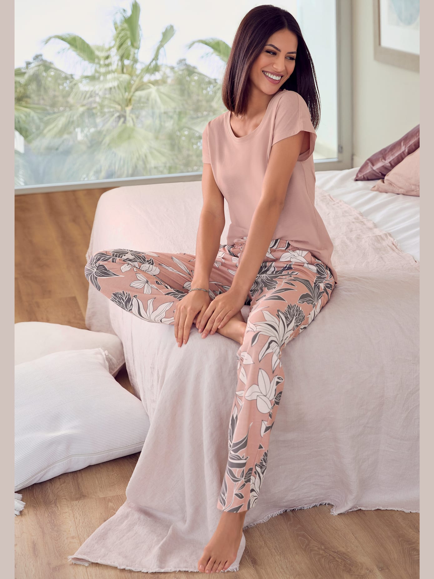 Haut de pyjama t-shirt à manches courtes