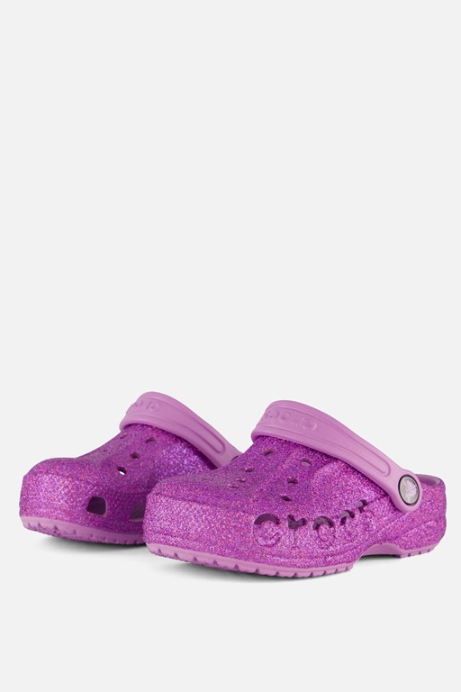 Crocs Baya Glitter Clogs Slippers paars Rubber