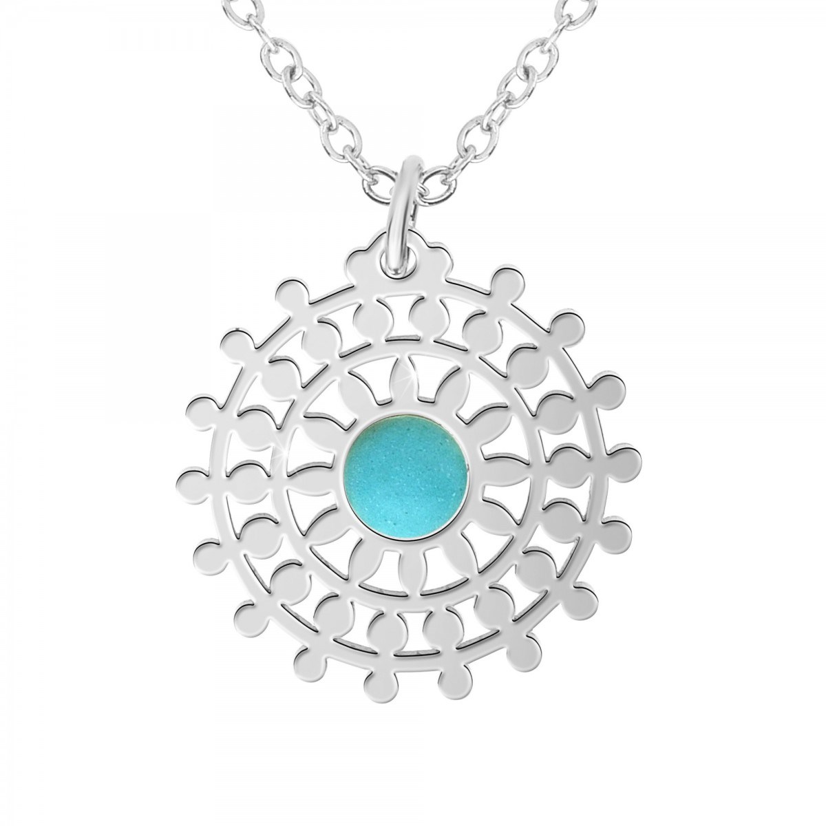 Collier SC Crystal orné d'une pierre turquoise